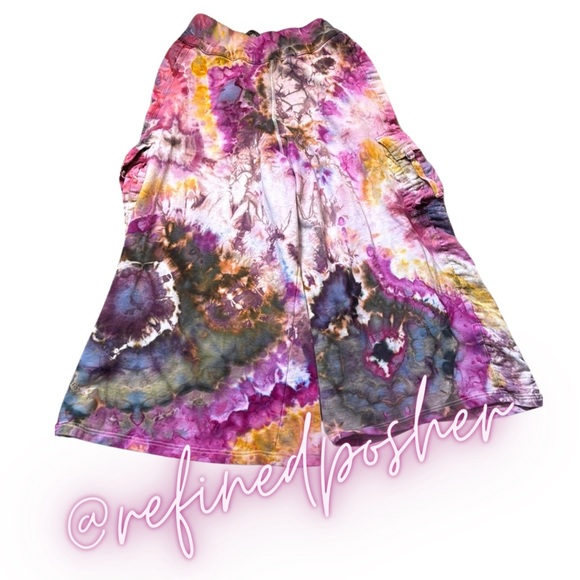 Free People Movement Playoff Wide Leg Cargo Pants size Small NEW White Tie Dye - Picture 4 of 6